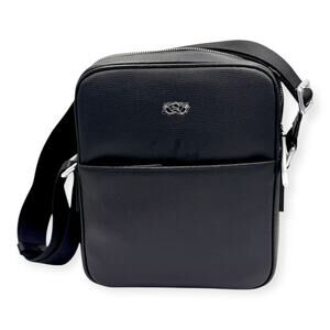 Genuine Handmade Italian Soft Leather RODERER Award messenger bag In Black $279